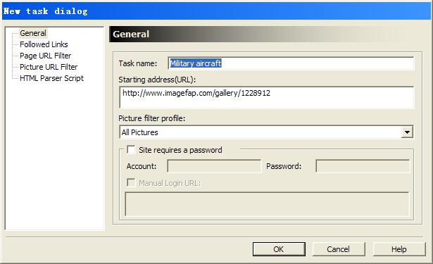 PicaLoader will popup a new task window